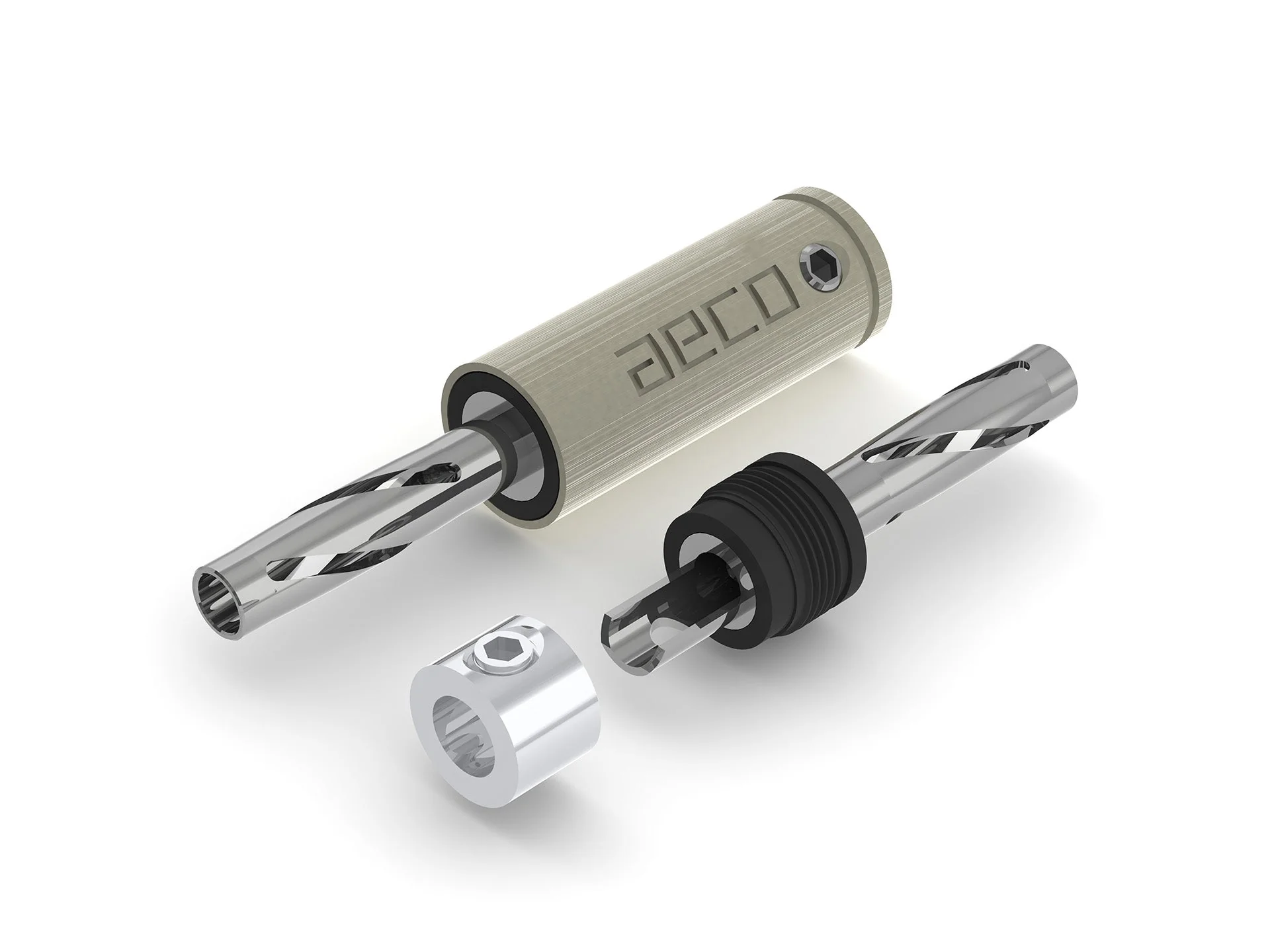 aeco Banana Plug / Rhodium Plated