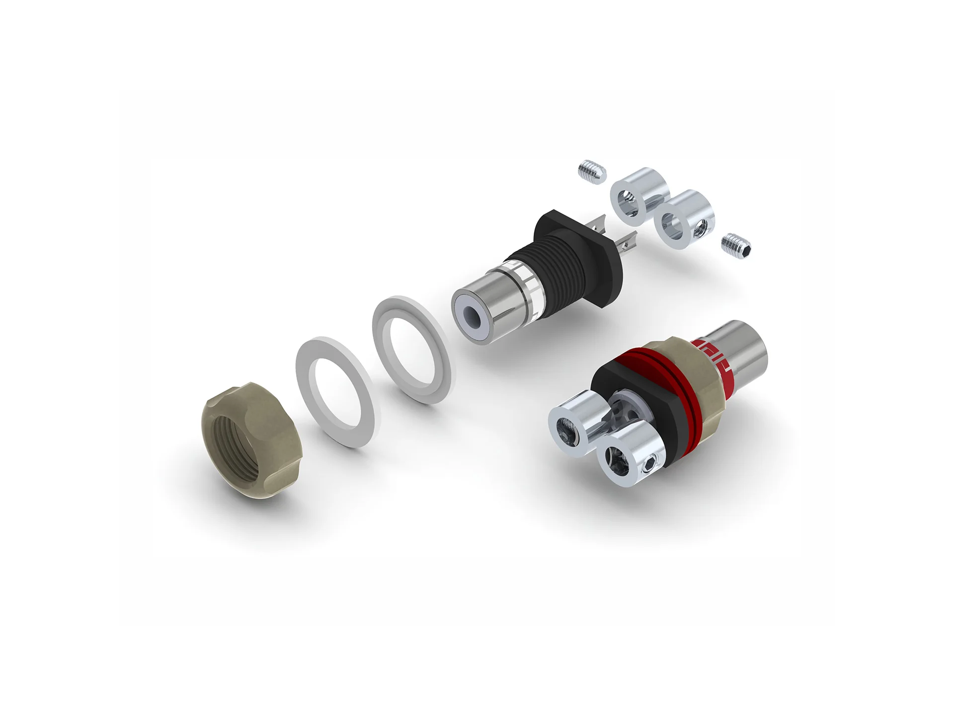 aeco RCA Jack / Rhodium Plated